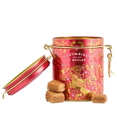 12 Days of Christmas Tin – Butter Fudge i julröd burk