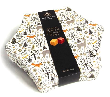 Gardiners Christmas Star – Chokladfudge & Clotted Cream Fudge 350g