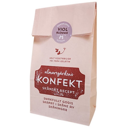 ALMAREGÅRDENS KONFEKT – GAMMELDAGS VIOL Glutenfri Vegan 150G