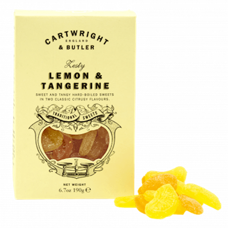 Lemon & Tangerine – Fruktkarameller i fin ask 190g