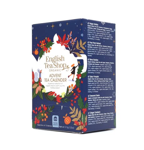 FÖRHANDSBOKA! English Tea Shop – Adventskalender / Tekalender EKO – blå ask