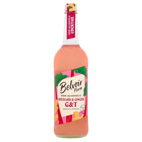 Belvoir Mocktail – Rabarber & Ingefära G&T Alkoholfri 75cl