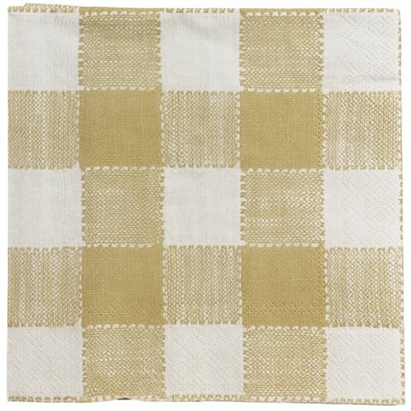 Servetter Lunch IDA RUTA Gul/Vit