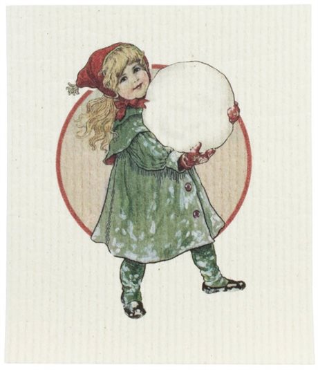 Disktrasa SNÖBOLL av Jenny Nyström 17x20cm