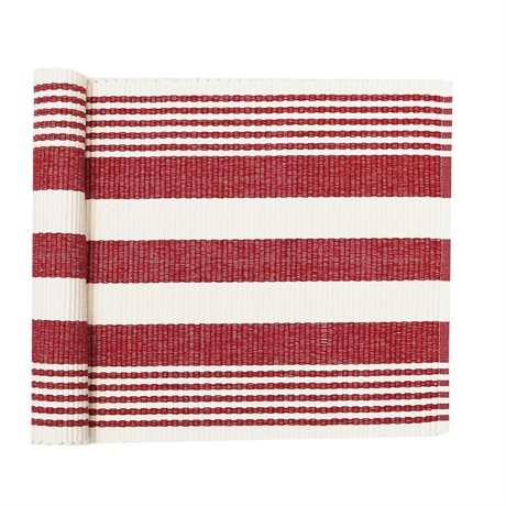 Löpare HEDDA Recycled OEKO-TEX® – Röd & Beige 33x300cm