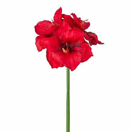 Amaryllis röd konstgjord H:65cm