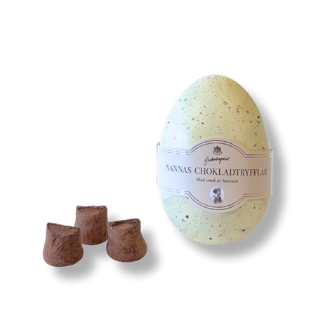 Påskägg 12cm fylld med Nannas lyxiga tryfflar 100g