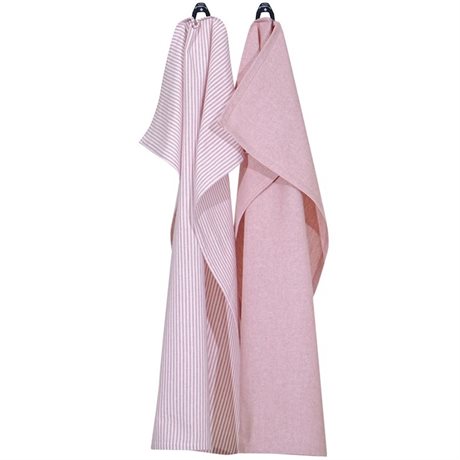 Kökshanddukar BOSSE Recycled OEKO-TEX® – Rosa & Vit 50x70cm 2-pack