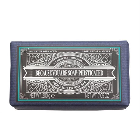 Fast tvål Gentlemens Soaps – Because you are soap-phisticated i doften Sage, Cedar & Amber 200g