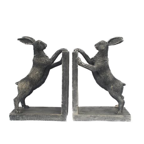 Bokstöd HARE Antikgrå finish 16x11x22cm Pris/st