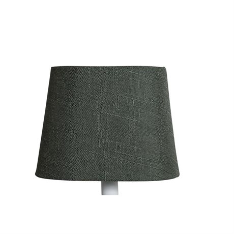 Lampskärm Linnestruktur MOSSGRÖN OVAL 20x13