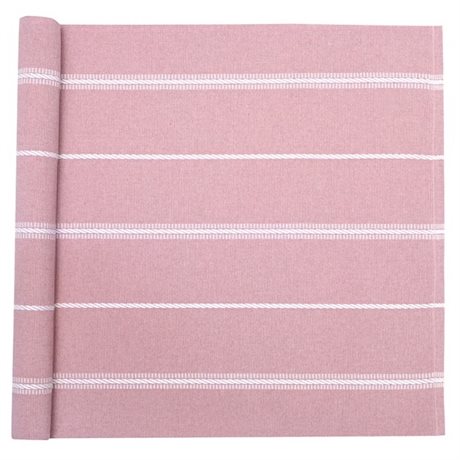 Löpare HERMAN Recycled OEKO-TEX® – Ljusrosa & Vit 45X140cm