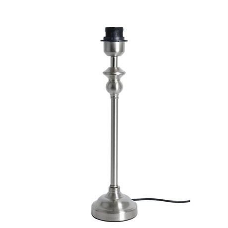 Lampfot med rund fot, silverfärgad H:42cm