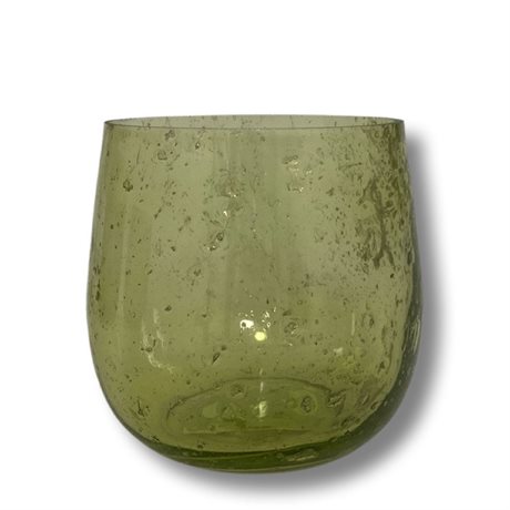 Ljuslykta / ljuskopp DAANA i glas – grön stor 10x10x10cm