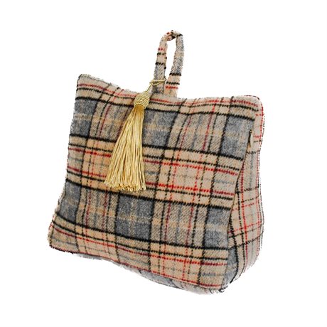 Dörrstopp TARTAN i sammet 18x10x17cm  