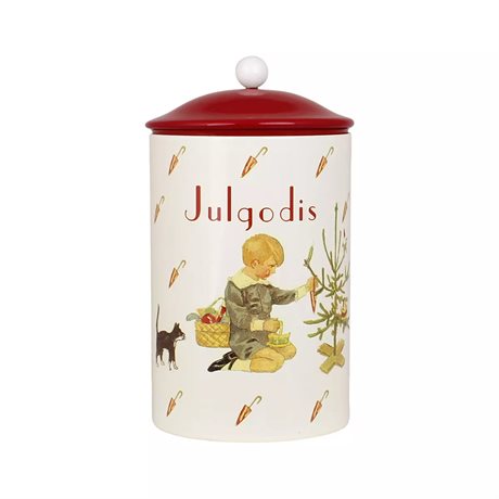 Plåtburk Aina Julgodis Ø10x18cm