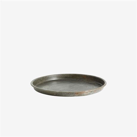 Fat / Bricka / Oljefat LOMBOK vintagelook i järn handgjord mellan Ø45cm