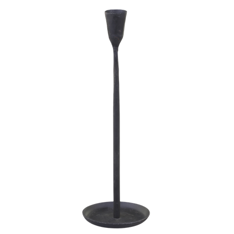 Ljusstake i järn antiksvart H:31cm