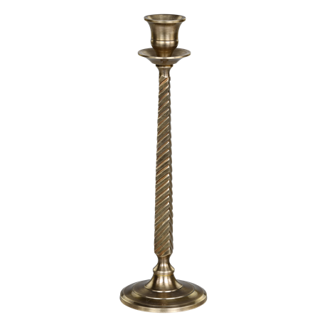 Ljusstake i mässing antikbehandlad H:25,5cm