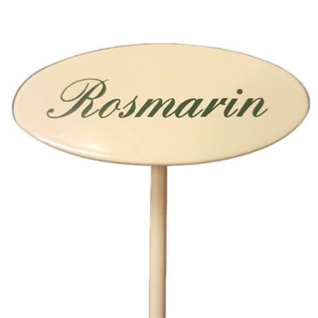 Märkpinne kryddväxt emaljerad gräddvit på spjut – ROSMARIN 20cm