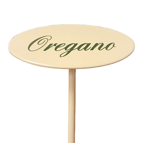 Märkpinne kryddväxt emaljerad gräddvit på spjut – OREGANO 20cm