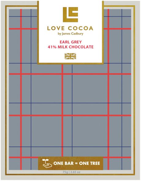 LOVE COCOA mjölkchoklad Earl Grey 75g