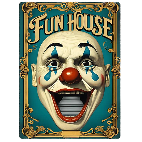 Metallskylt i vintagestil – Fun House 15x20cm