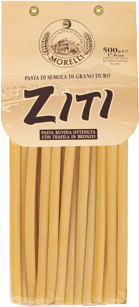 NYHET !!! Morelli Pasta di Semola di Grano Duro – ZITI, typisk pasta från Neapel 500g