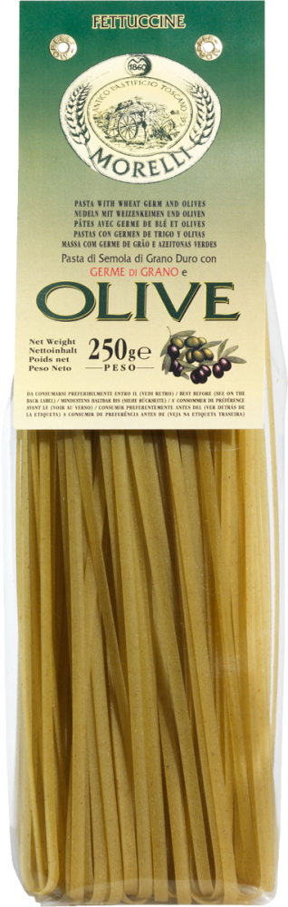 NYHET !!! Morelli Pasta di Semola di Grano Duro – FETTUCCINE OLIVE 250g