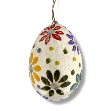 Handmålat påskägg i Papier maché – ESTER II, stort