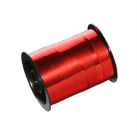 Presentsnöre – Röd blank metallic 10mm 10m
