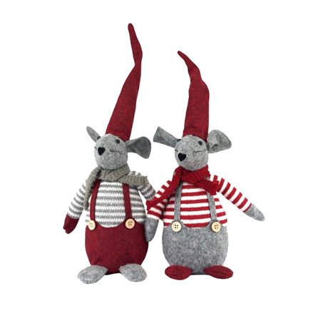 Julmus i randig stickad tröja – Två olika 30cm Pris/st