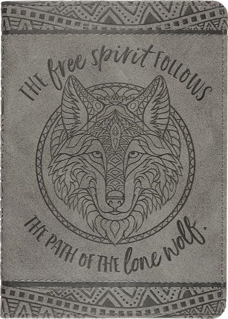 Anteckningsbok – The free spirit follows the path of the lone wolf 13x18cm 176 sidor