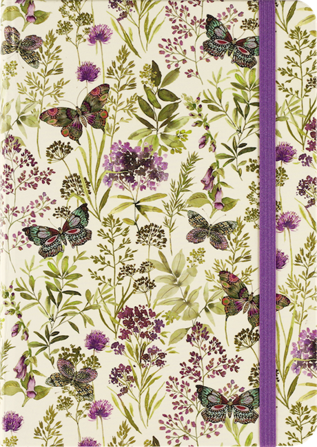 Anteckningsbok – Amethyst Butterflies 18x12,5cm 160 sidor