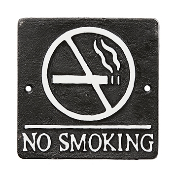 Gjutjärnskylt – No Smoking