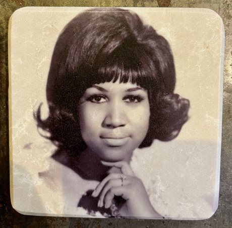 Glasunderlägg – Aretha Franklin, 1968