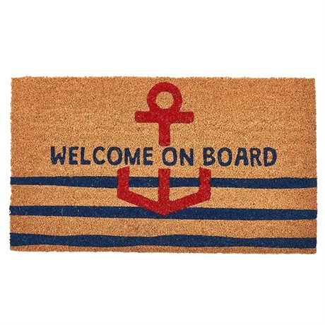 Dörrmatta i kokos – Welcome on board 70x40cm