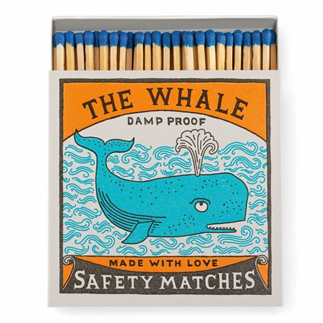 Tändstickor Archivist – THE WHALE 11x11cm, 125 stickor
