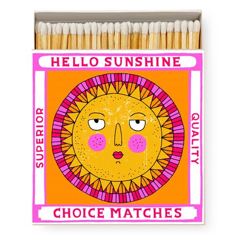 Tändstickor Archivist – HELLO SUNSHINE 11x11cm, 125 stickor