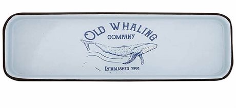Bricka i emalj – Old Whaling Co. 35x12cm