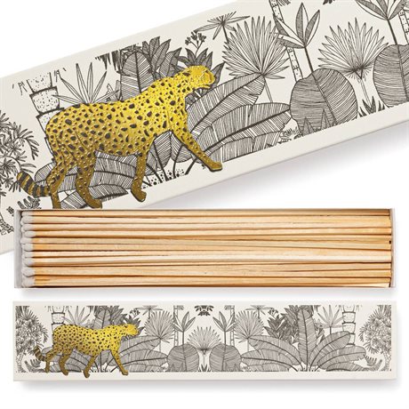 Tändstickor Archivist – LONG CHEETAH IN JUNGLE MATCHES 29x6cm, 45 stickor