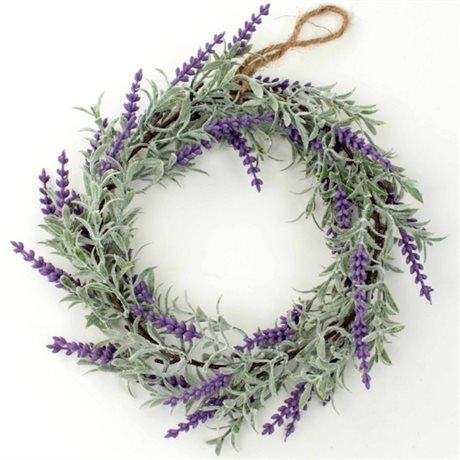 Krans Lavendel – tvåsidig ID:14cm YD:24cm