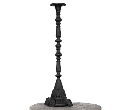 Ljusstake KALINI i gjutjärn antiksvart H:58cm