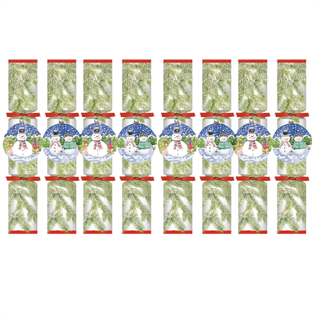 Smällkarameller – Snowman Ornaments Crackers 8-pack 
