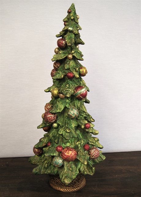 Juldekoration XMAS TREE – stor julgran på fot med Glitter & fina julkulor H:45cm