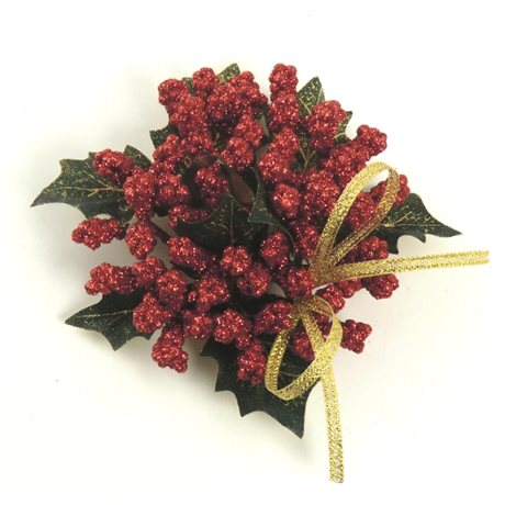 Ljusmanschett Holly wheat ribbon YD:10cm ID:2,5cm