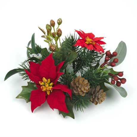 Ljusmanschett Poinsettia – Röd Julstjärna ID:3CM YD:15CM