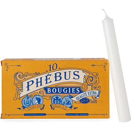 Phébus Bougies – tio franska kronljus i vacker låda