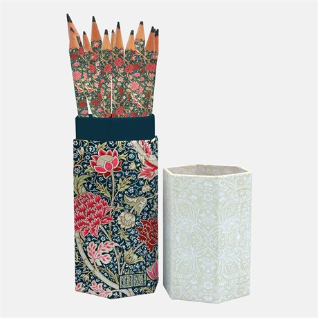 Pennset med 12 pennor – William Morris Cray, 18x6x6cm