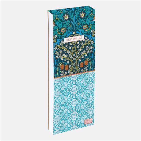 To Do / Inköpslista med magnet –  William Morris Blackthorn, 74 ark 23x9,5cm